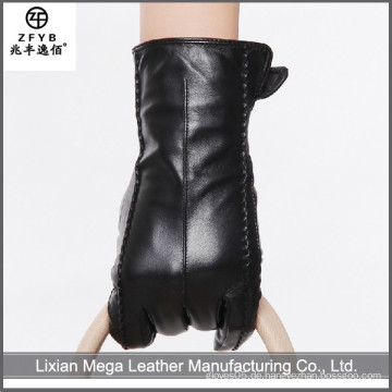 Billige und hochwertige schwarze Damen Lederhandschuhe